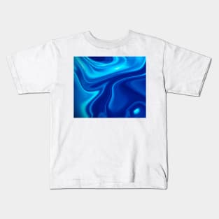 Blue Ocean Waves Kids T-Shirt